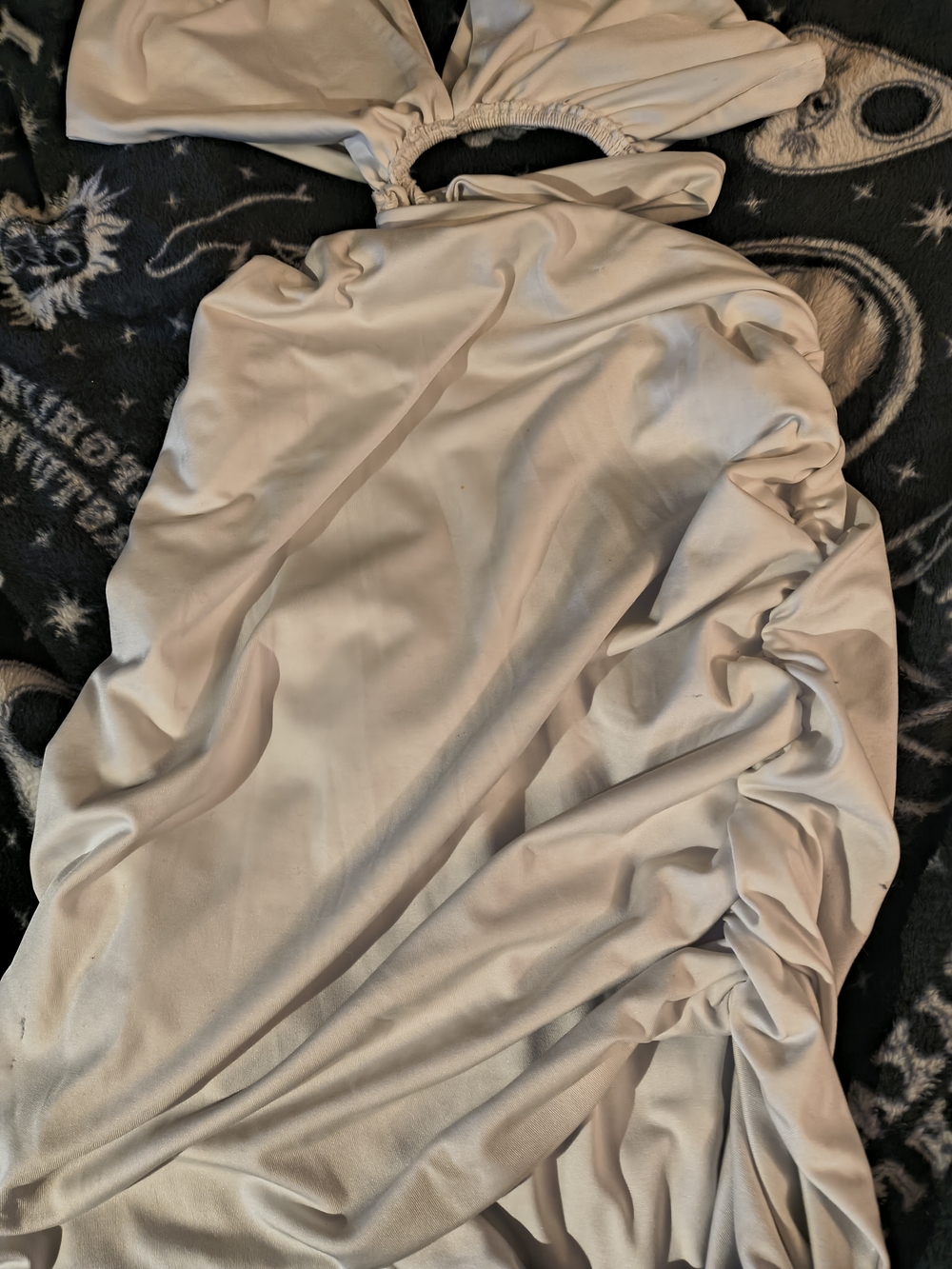 Halter Ruched Satin Mini Dress - Picture 3 of 8